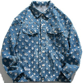 Eprezzy® - Lapel with Ripped Holes and Full Print Jacket Streetwear Fashion - eprezzy.com