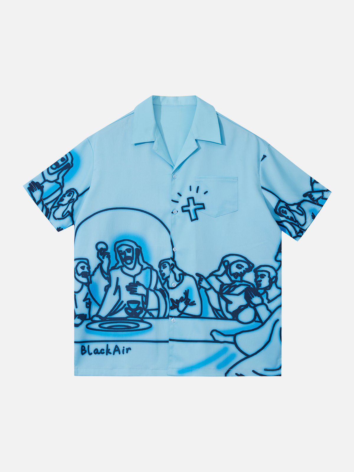 Eprezzy® - "Last Supper" Line Caricature Short Sleeve Shirts Streetwear Fashion - eprezzy.com