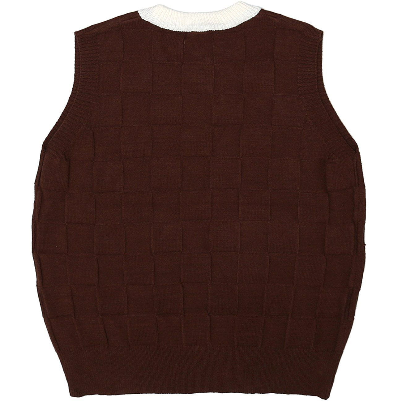Eprezzy® - Lattice Sweater Vest Streetwear Fashion - eprezzy.com