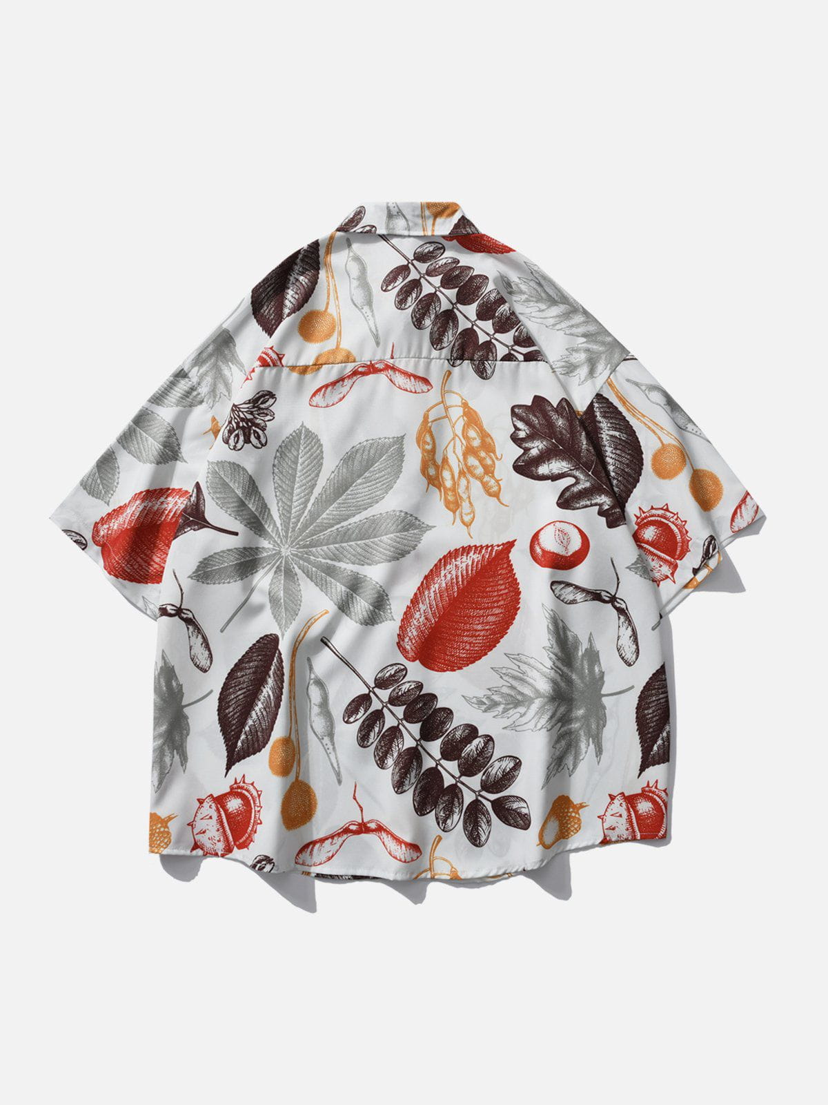 Eprezzy® - Leaf Print Short Sleeve Shirt Streetwear Fashion - eprezzy.com