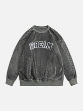 Eprezzy® - Leather Patch Embroidered Sweatshirt Streetwear Fashion - eprezzy.com