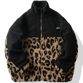 Eprezzy® - Leopard Camouflage Patchwork Sherpa Winter Coat Streetwear Fashion - eprezzy.com