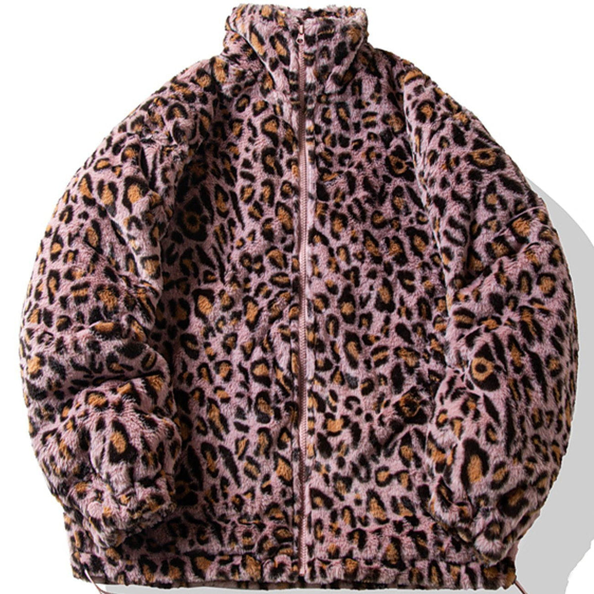 Eprezzy® - Leopard Print All Over Plush Winter Coat Streetwear Fashion - eprezzy.com