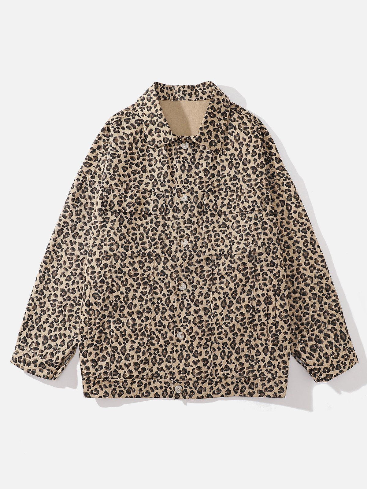 Eprezzy® - Leopard Print Lapel Jacket Streetwear Fashion - eprezzy.com