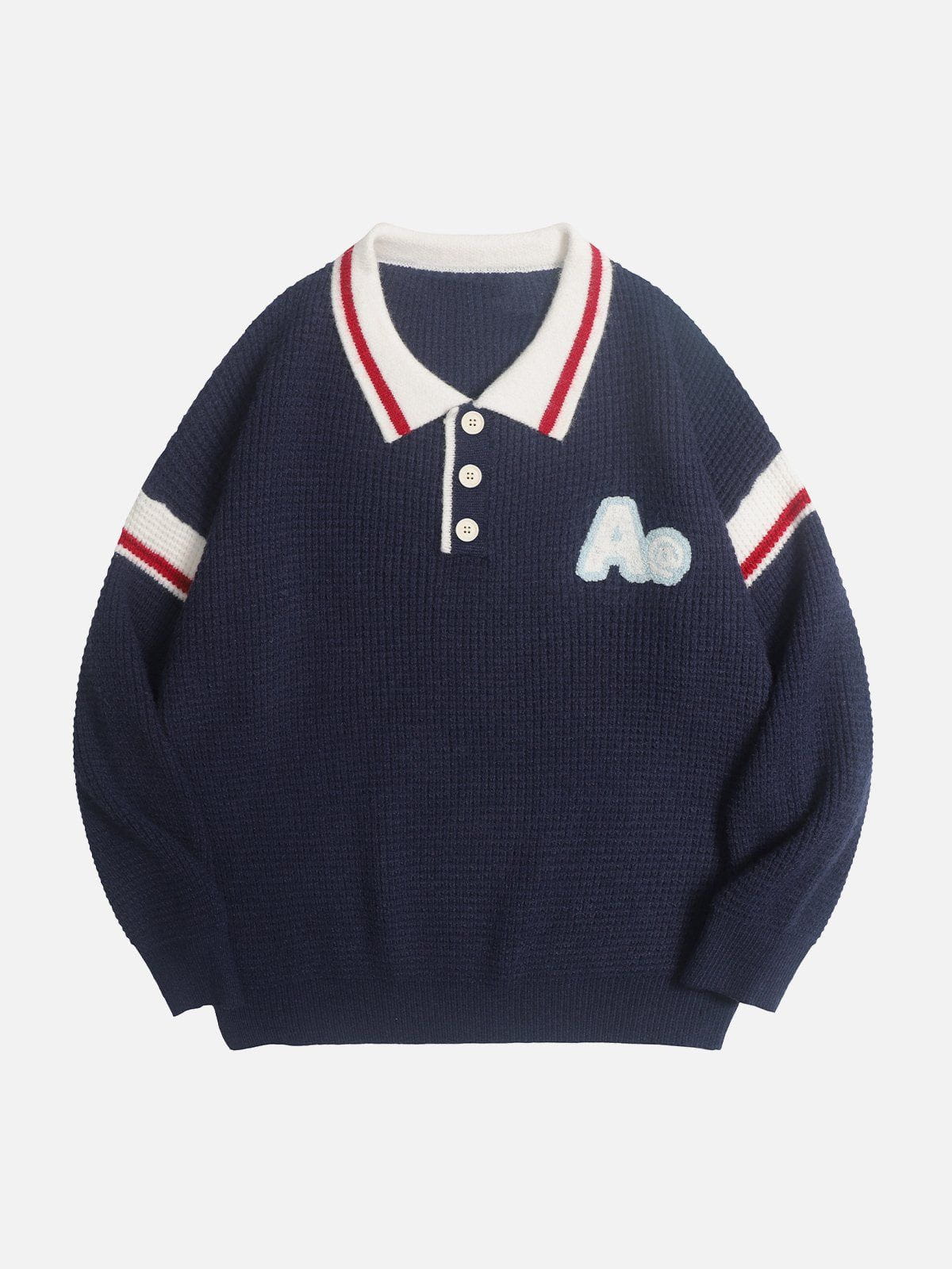 Eprezzy® - Letter A Polo Sweater Streetwear Fashion - eprezzy.com