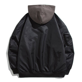 Eprezzy® - Letter Contrast Hooded Jacket Streetwear Fashion - eprezzy.com