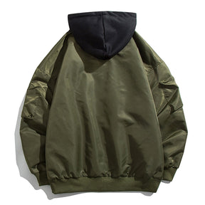Eprezzy® - Letter Contrast Hooded Jacket Streetwear Fashion - eprezzy.com