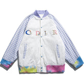 Eprezzy® - Letter Gradient Stitching Jacket Streetwear Fashion - eprezzy.com