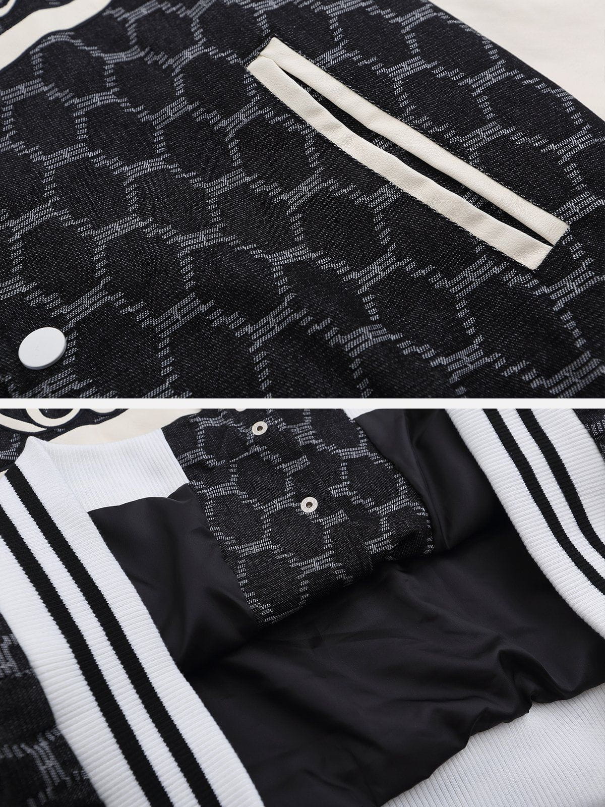 Eprezzy® - Letter Grid Patchwork Jacket Streetwear Fashion - eprezzy.com
