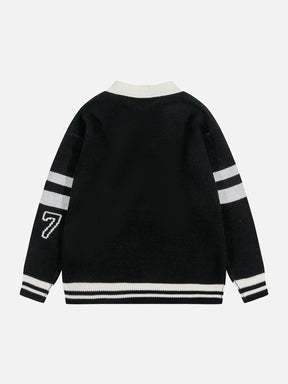 Eprezzy® - Letter Jacquard Racing Sweater Streetwear Fashion - eprezzy.com