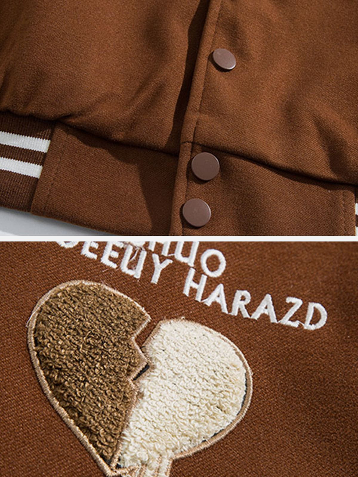 Eprezzy® - Letter N Love Panel Jacket Streetwear Fashion - eprezzy.com