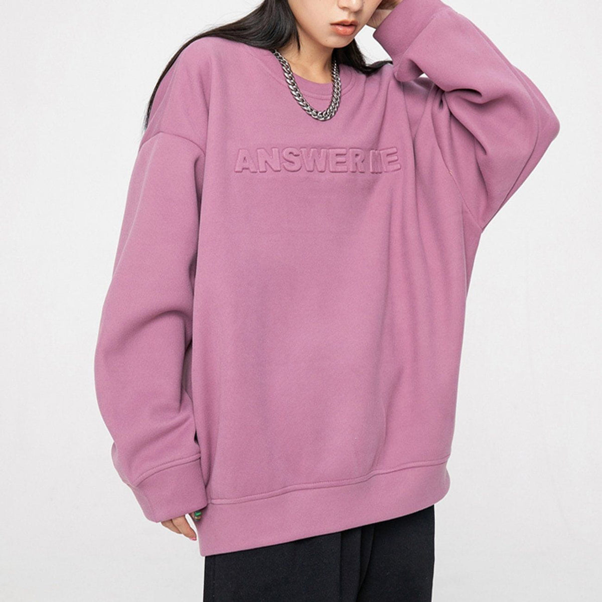 Eprezzy® - Letter Stamped Sweatshirt Streetwear Fashion - eprezzy.com