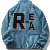 Eprezzy® - Letter Stitching Sherpa Winter Coat Streetwear Fashion - eprezzy.com