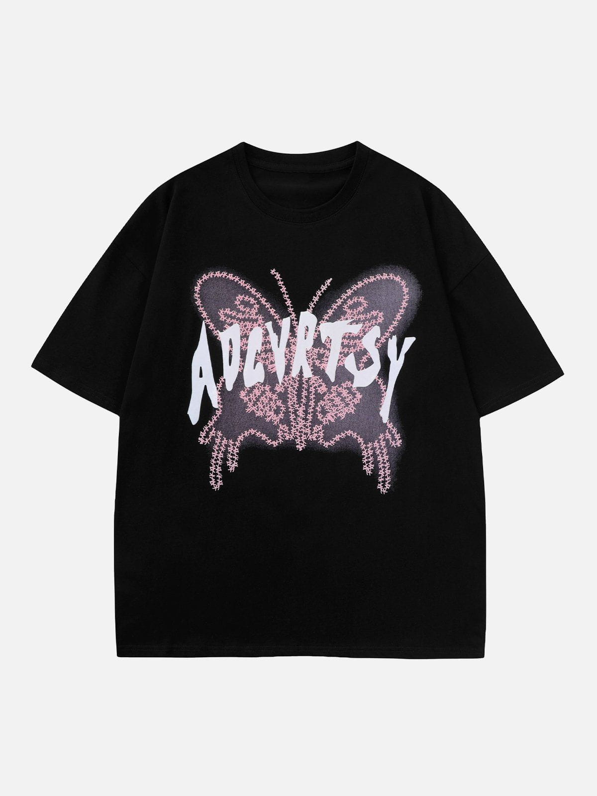 Eprezzy® - Letterd Butterfly Print Tee Streetwear Fashion - eprezzy.com