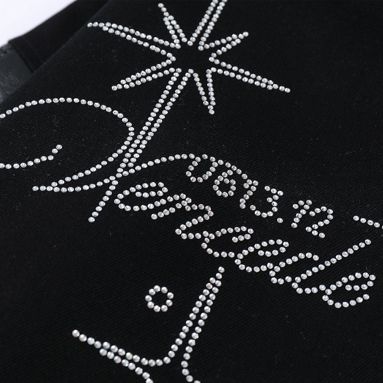 Eprezzy® - Letters Diamond PU Stitching Jacket Streetwear Fashion - eprezzy.com