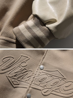 Eprezzy® - Letters Print Varsity Jacket Streetwear Fashion - eprezzy.com