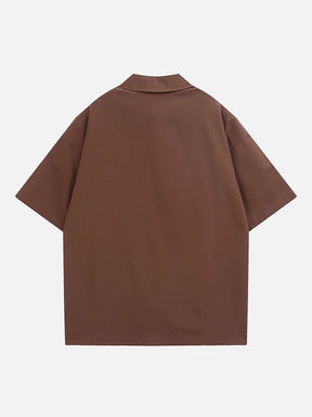 Eprezzy® - Linear Monogram Print Short Sleeve Shirts Streetwear Fashion - eprezzy.com