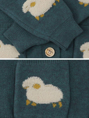 Eprezzy® - Little Lamb Knit Cardigan Streetwear Fashion - eprezzy.com