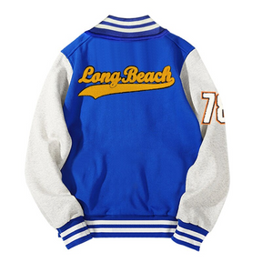 Eprezzy® - Long Beach Blue Jacket Streetwear Fashion - eprezzy.com