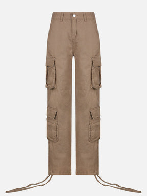 Eprezzy® - Long Ribbon Low Waist Cargo Pants Streetwear Fashion - eprezzy.com