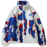Eprezzy® - Love Label Tie Dye Sherpa Jacket Streetwear Fashion - eprezzy.com