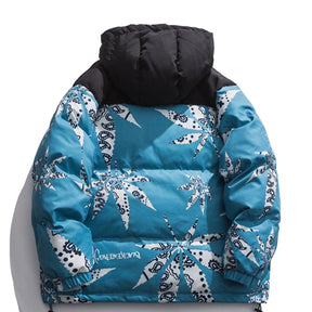 Eprezzy® - Maple Leaf Print Winter Coat Streetwear Fashion - eprezzy.com