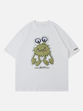 Eprezzy® - Monster Embroidery Print Tee Streetwear Fashion - eprezzy.com
