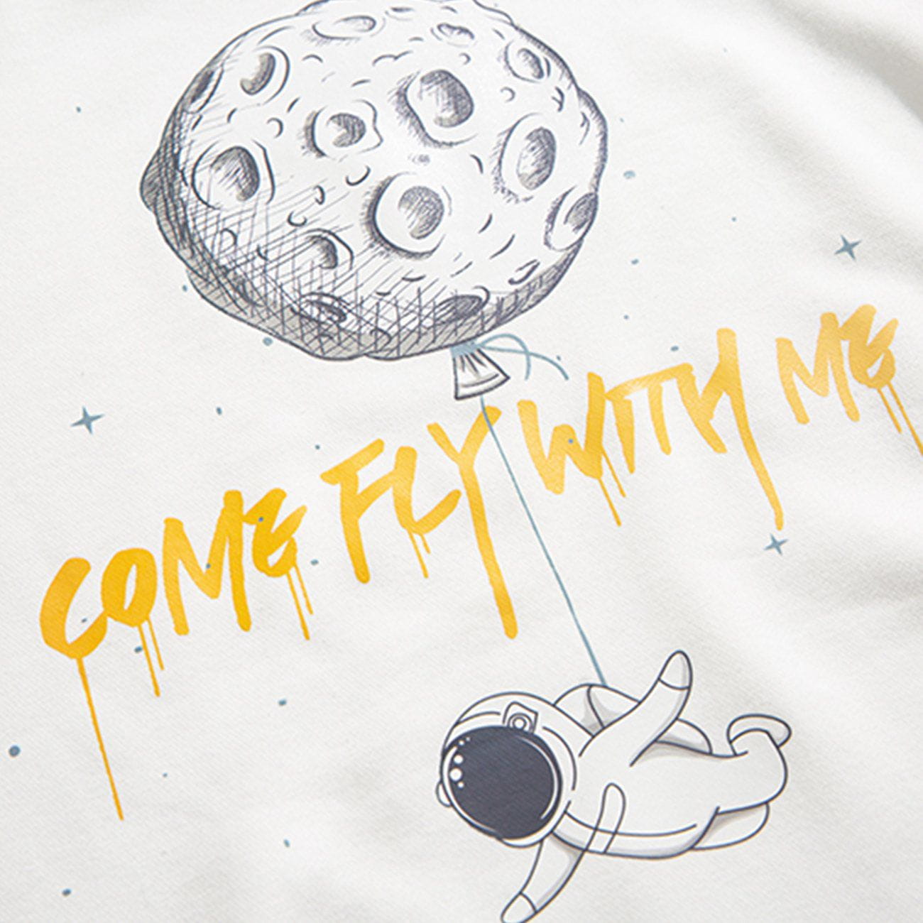 Eprezzy® - Moon Astronaut Print Sweatshirt Streetwear Fashion - eprezzy.com