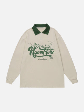 Eprezzy® - Mountain Peak Print Sweatshirt Streetwear Fashion - eprezzy.com
