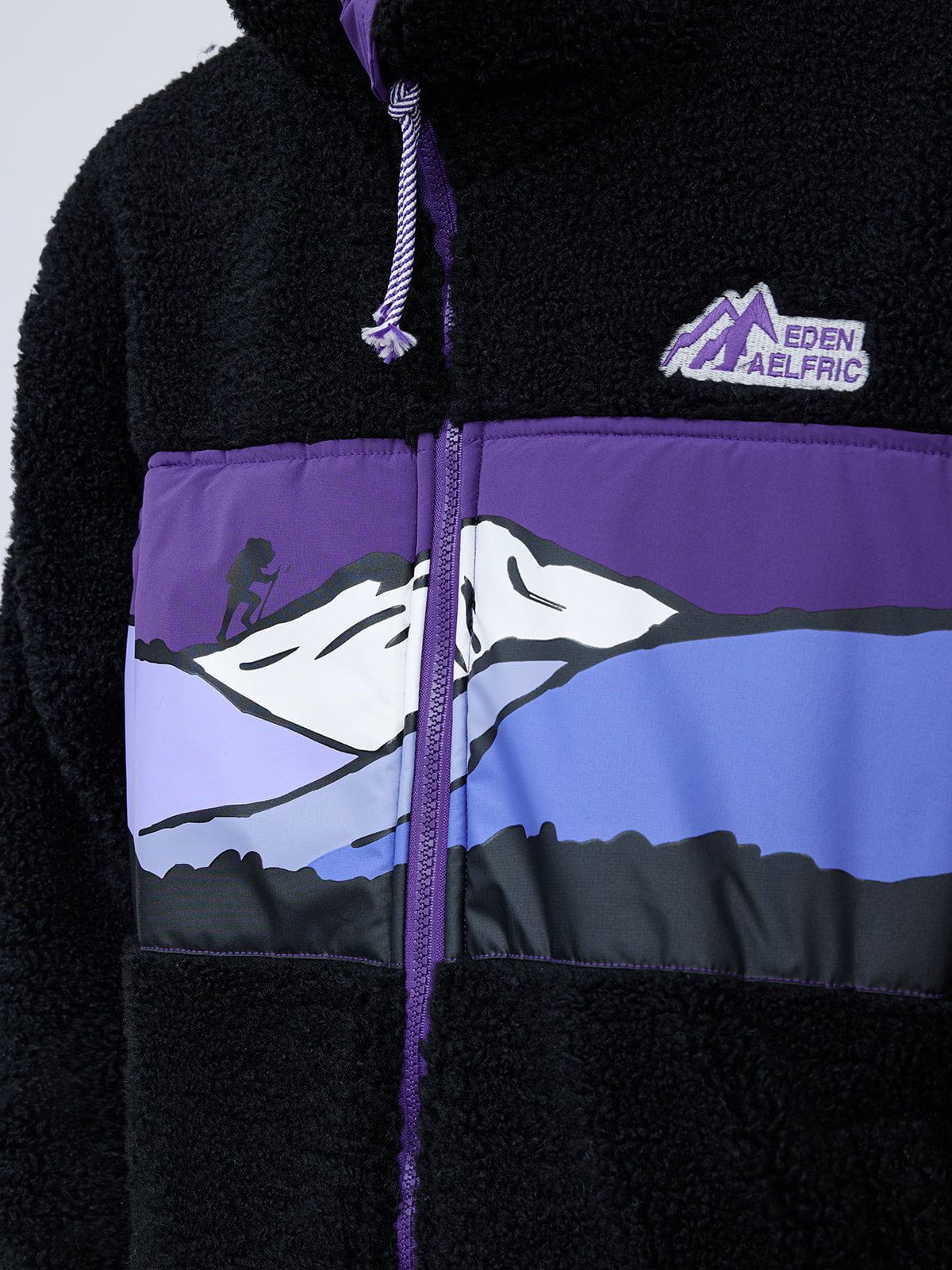 Eprezzy® - Mountains Patchwork Sherpa Coat Streetwear Fashion - eprezzy.com
