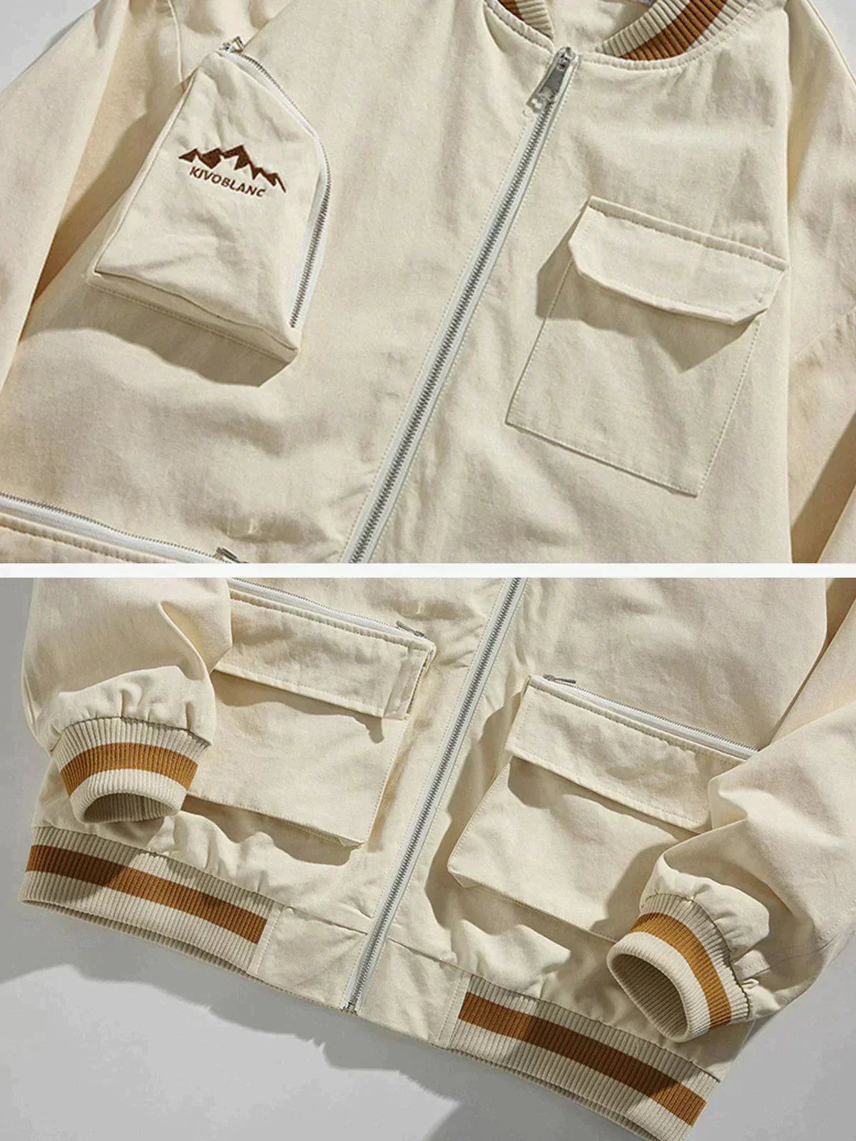 Eprezzy® - Multi Pocket Cargo Varsity Jacket Streetwear Fashion - eprezzy.com