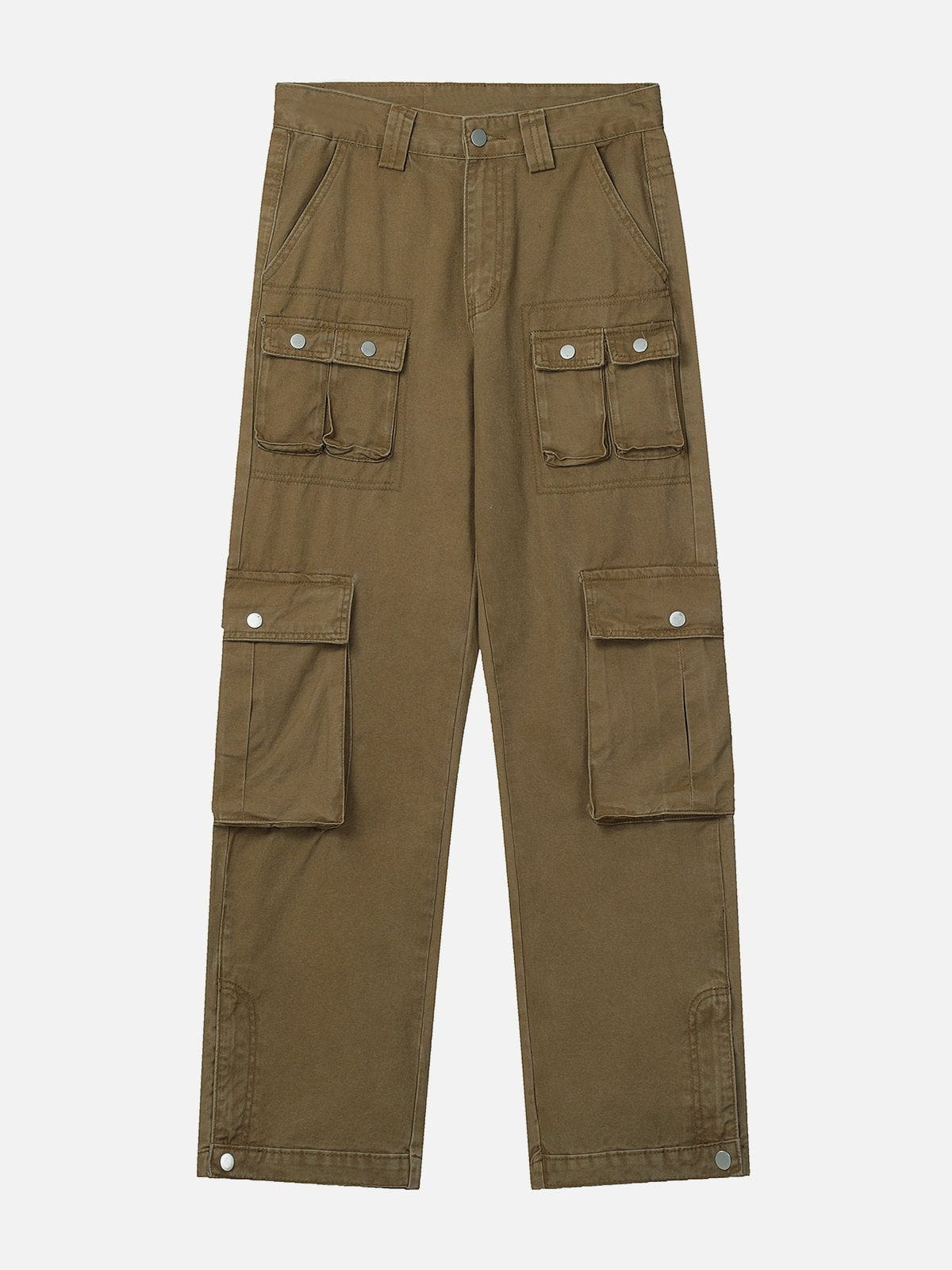 Eprezzy® - Multi Pocket Denim Cargo Pants Streetwear Fashion - eprezzy.com