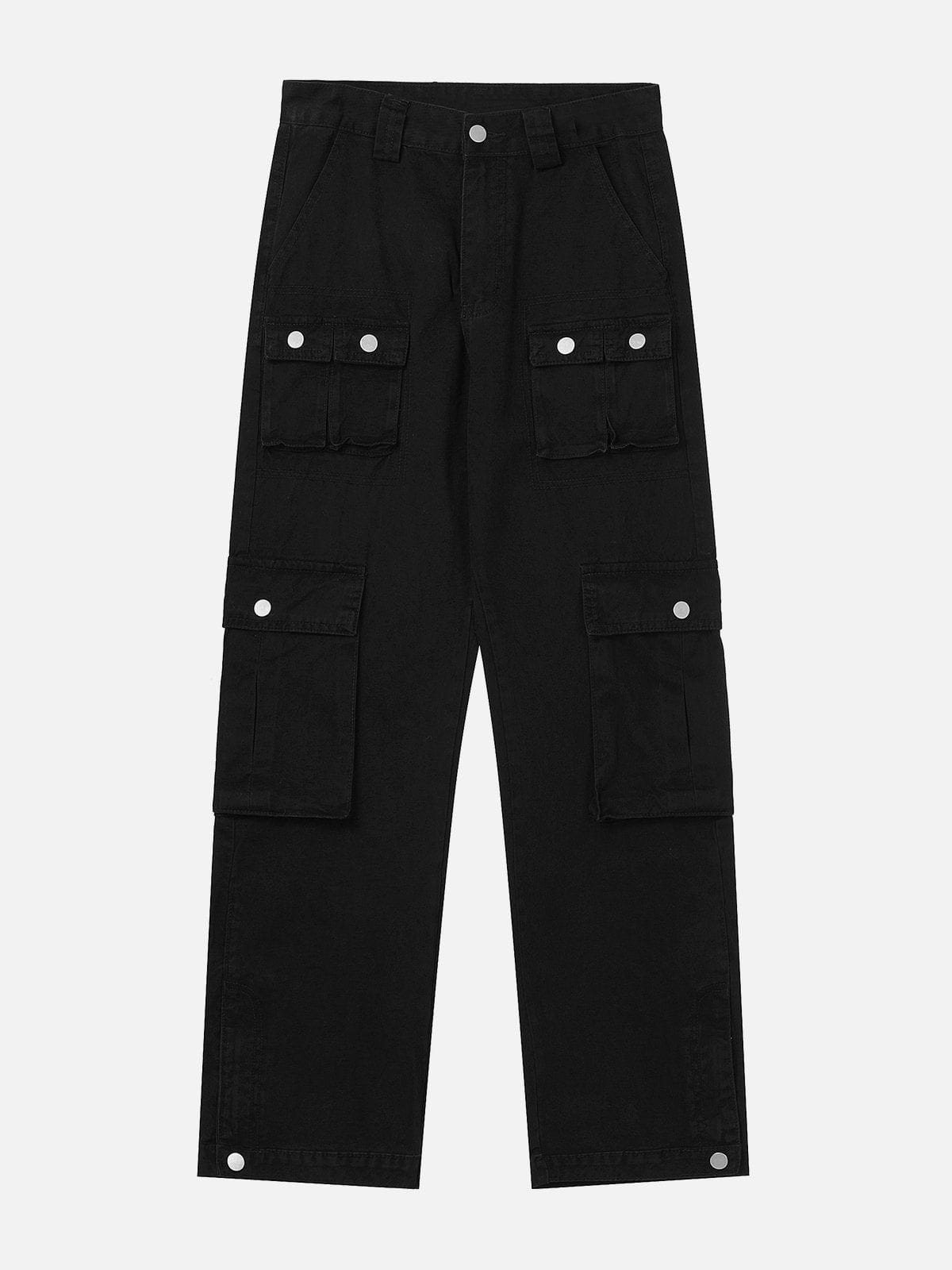 Eprezzy® - Multi Pocket Denim Cargo Pants Streetwear Fashion - eprezzy.com