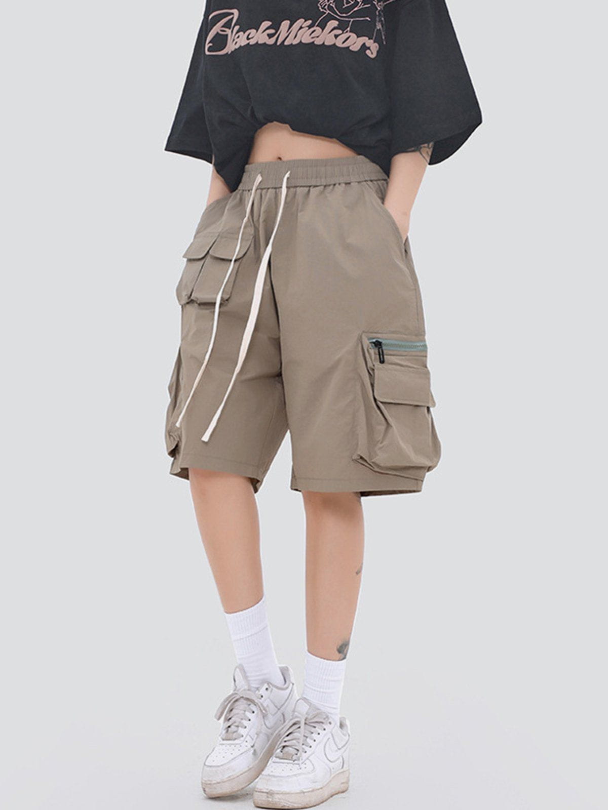 Eprezzy® - Multi-Pocket Drawstring Shorts Streetwear Fashion - eprezzy.com