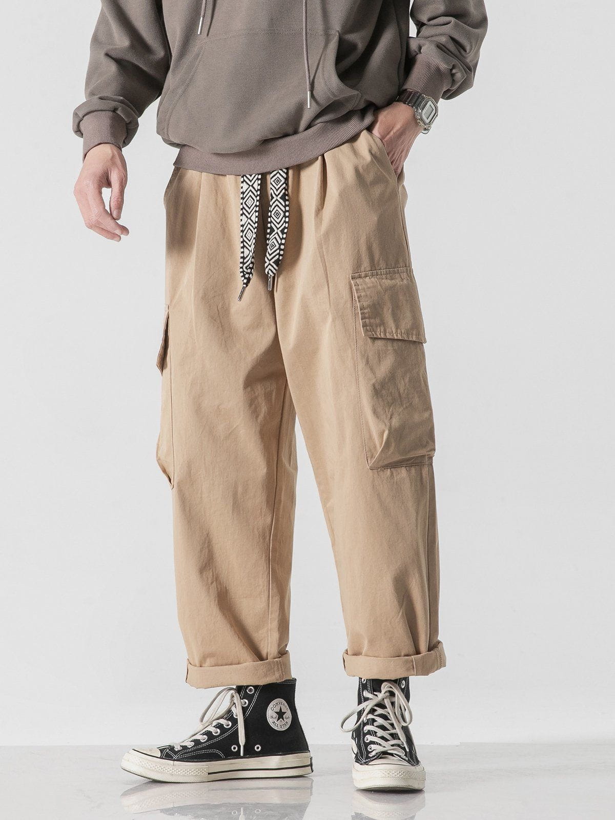 Eprezzy® - Multi-Pocket Straight Cargo Pants Streetwear Fashion - eprezzy.com