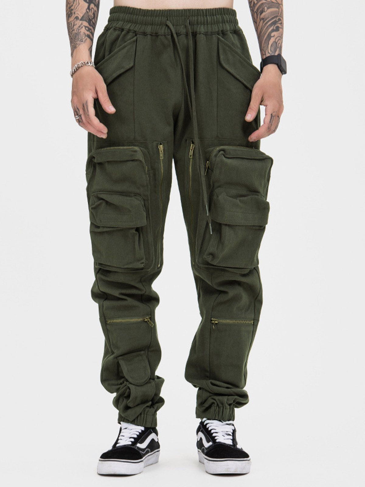 Eprezzy® - Multi Pocket Technical Cargo Pants Streetwear Fashion - eprezzy.com