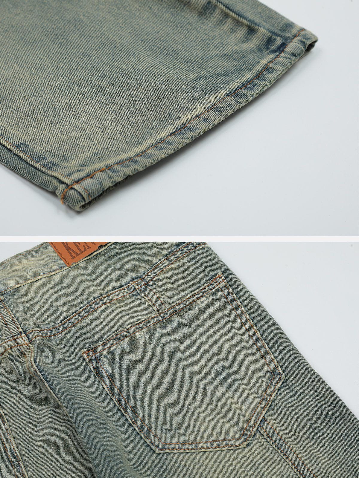 Eprezzy® - Multi-Pocket Wash Jeans Streetwear Fashion - eprezzy.com