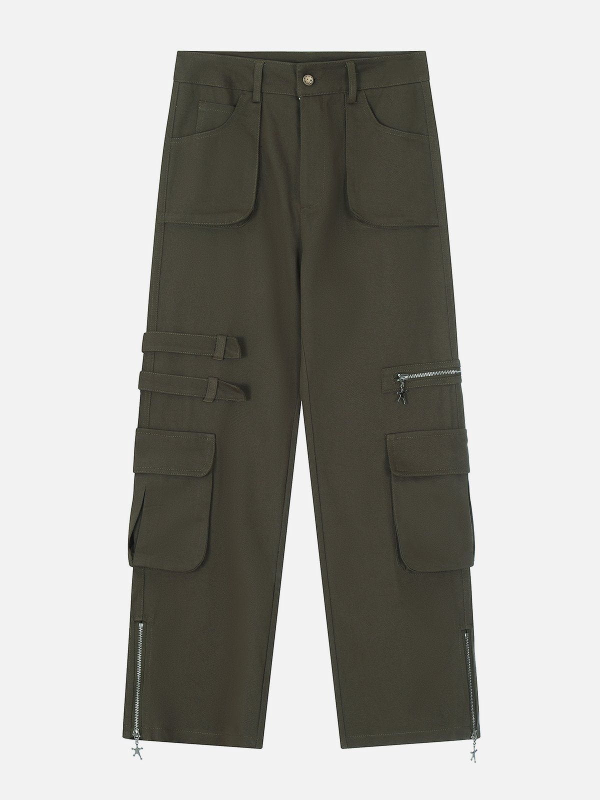 Eprezzy® - Multi-Pocket Zippered Cargo Pants Streetwear Fashion - eprezzy.com