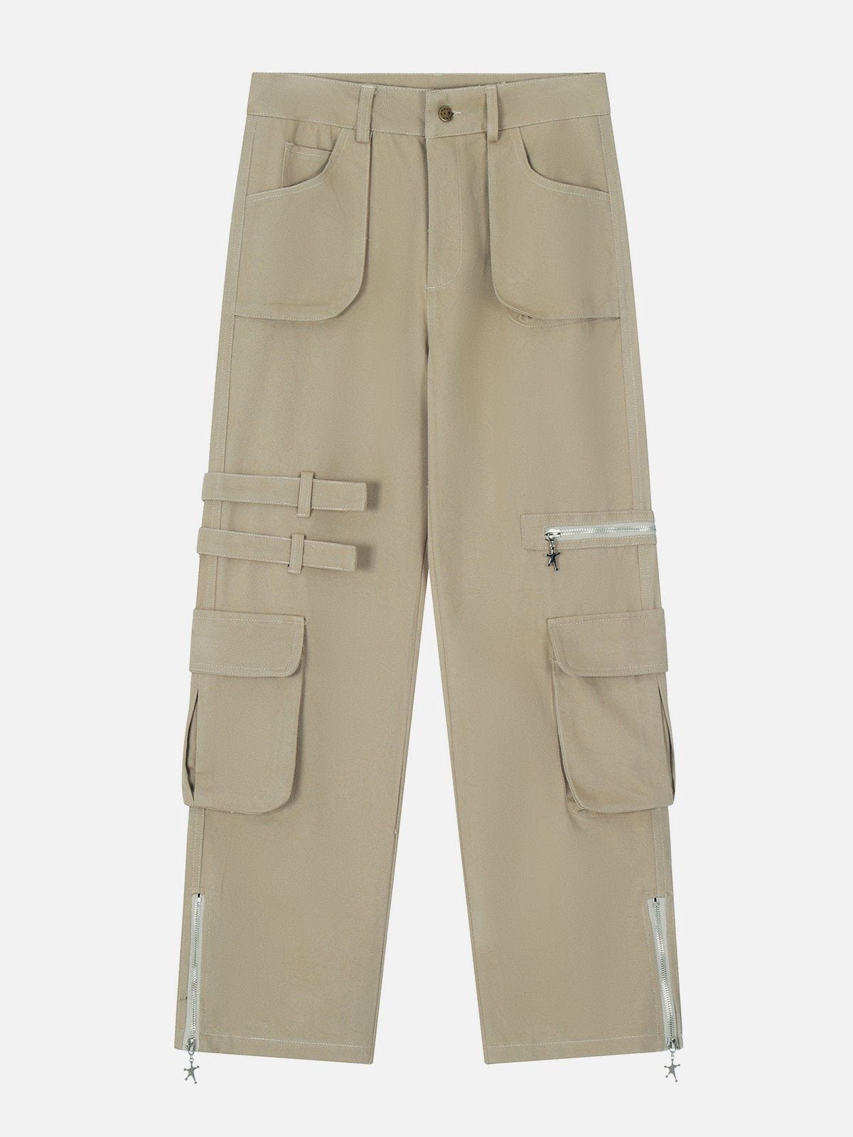 Eprezzy® - Multi-Pocket Zippered Cargo Pants Streetwear Fashion - eprezzy.com