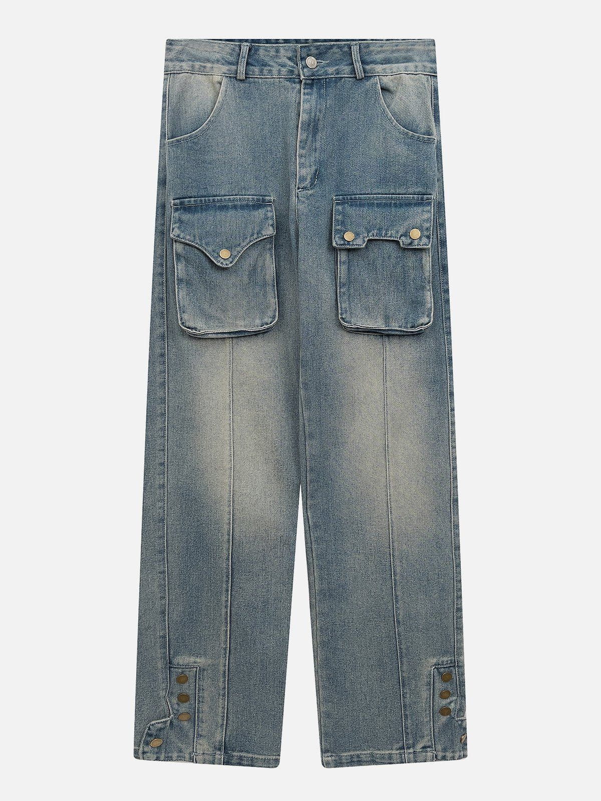 Eprezzy® - Multi Pockets Jeans Streetwear Fashion - eprezzy.com