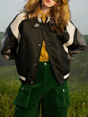 Eprezzy® - Multicolor Patchwork PU Leather Jackets Streetwear Fashion - eprezzy.com