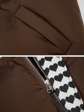 Eprezzy® - Multiple Love Stand Collar Winter Coat Streetwear Fashion - eprezzy.com