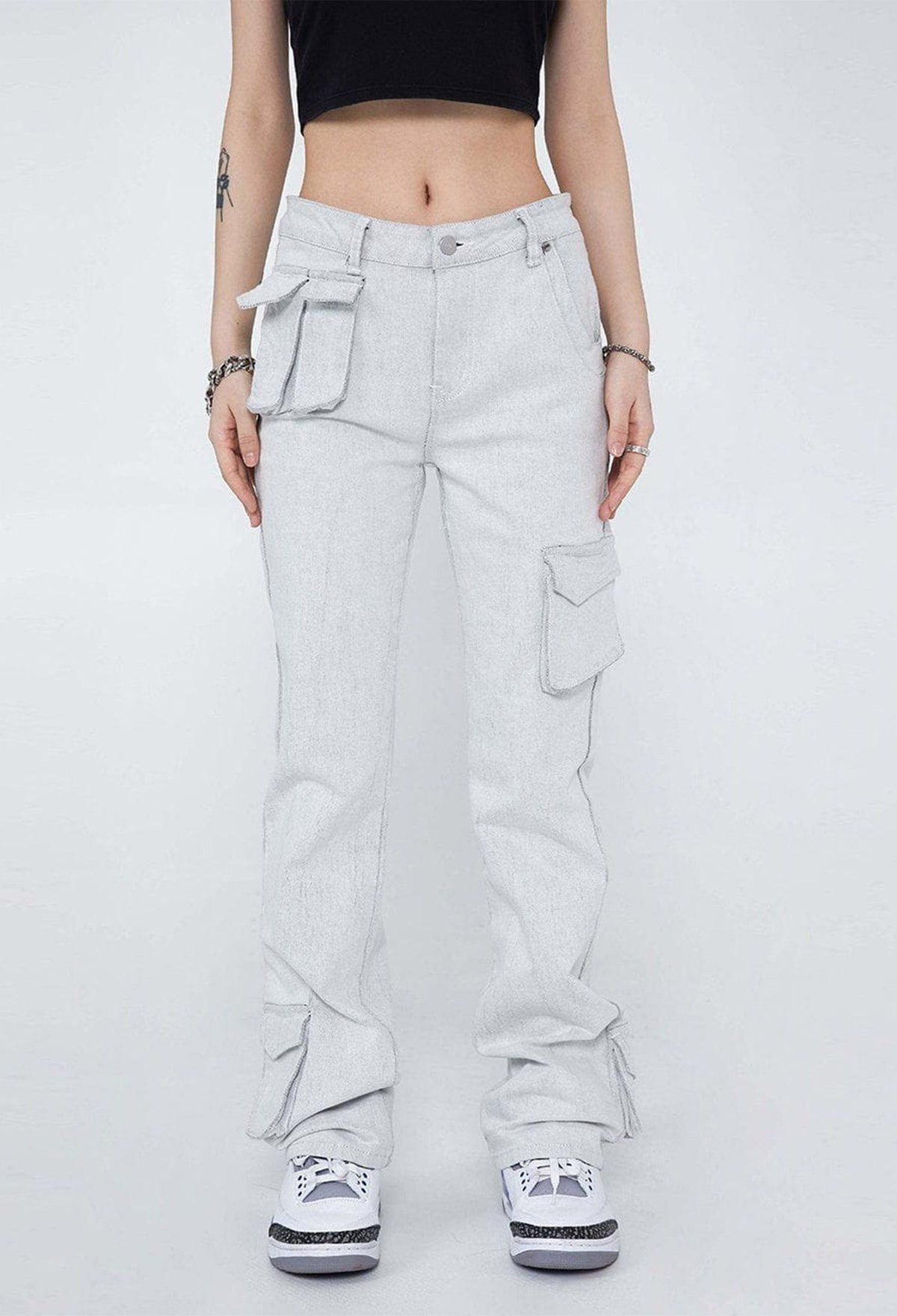 Eprezzy® - Multiple Pockets Slim Fit Jeans Streetwear Fashion - eprezzy.com
