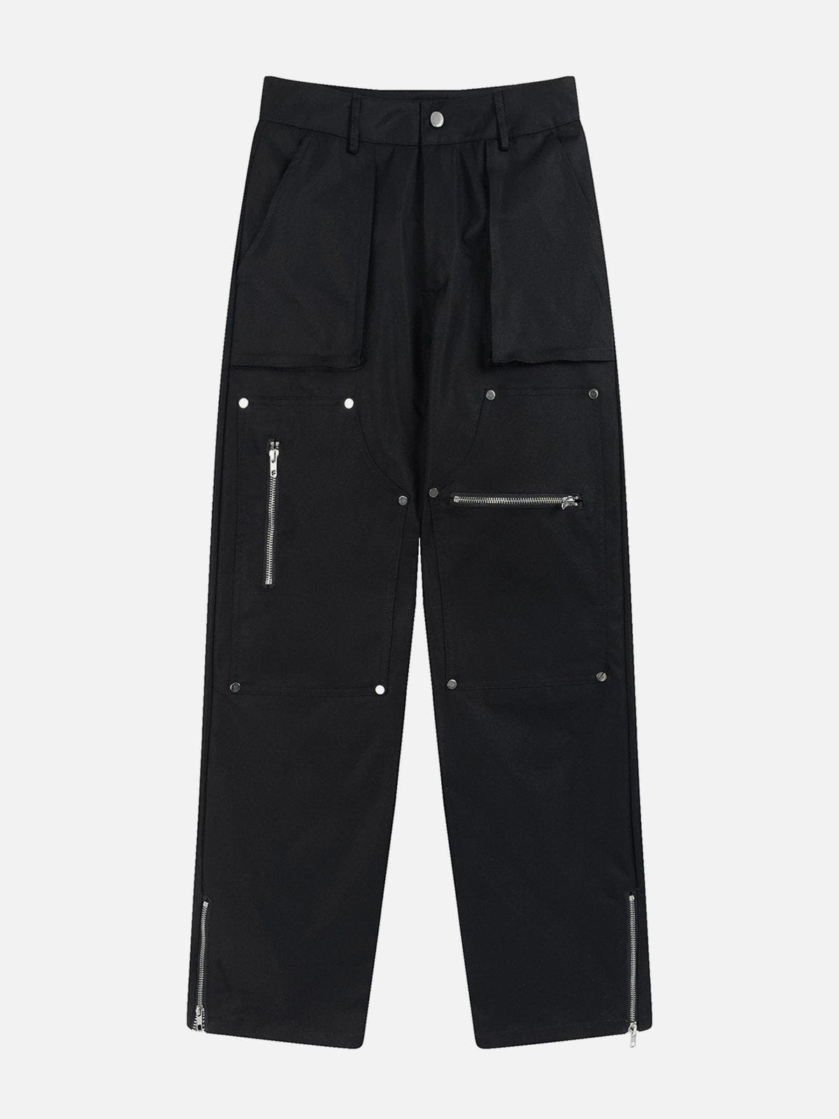 Eprezzy® - Multiple Pockets Zipper Cargo Pants Streetwear Fashion - eprezzy.com