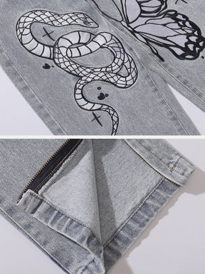 Eprezzy® - "Mysterious Trap" Embroidery Jeans Streetwear Fashion - eprezzy.com