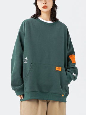 Eprezzy® - Orange Labeled Sweatshirt Streetwear Fashion - eprezzy.com