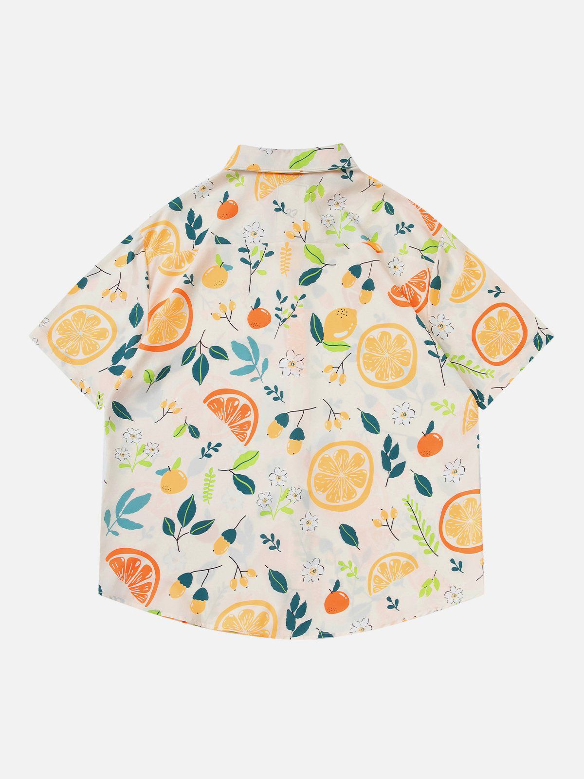 Eprezzy® - Orange Print Short Sleeve Shirt Streetwear Fashion - eprezzy.com