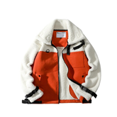Eprezzy® - Orange Wool Jacket Streetwear Fashion - eprezzy.com
