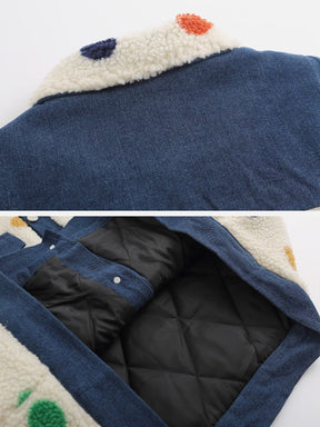 Eprezzy® - Origin Denim Patchwork Sherpa Coat Streetwear Fashion - eprezzy.com