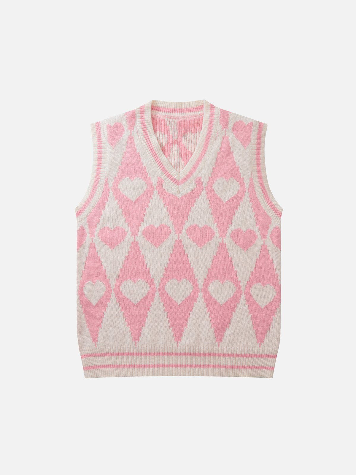 Eprezzy® - PLAID Love Sweater Vest Streetwear Fashion - eprezzy.com